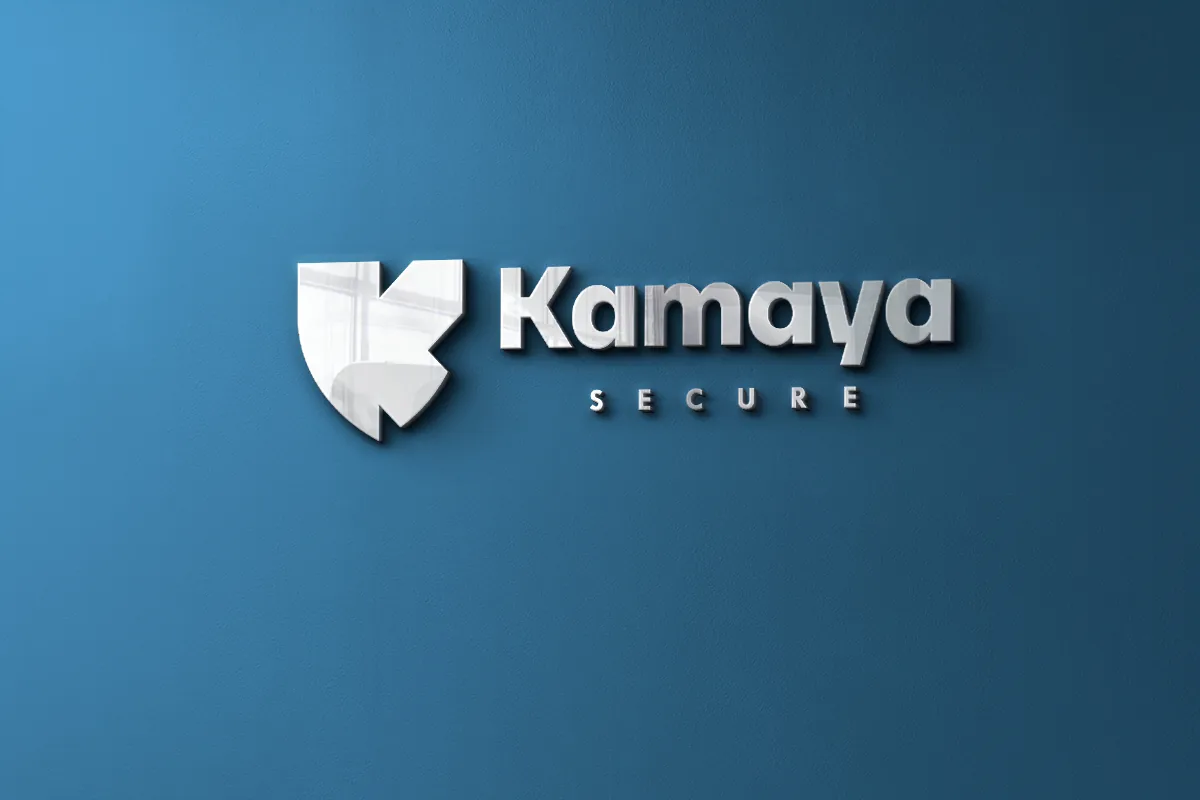 Kamaya Secure logo on an office wall